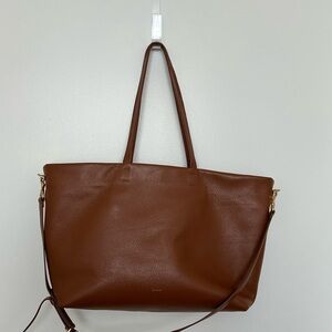 Cuyana Classic Easy Zipper Tote Caramel w/insert